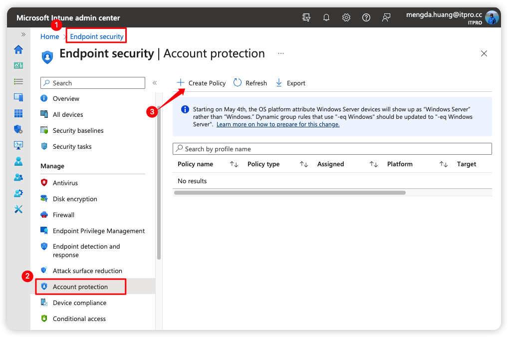 Intune Endpoint Security